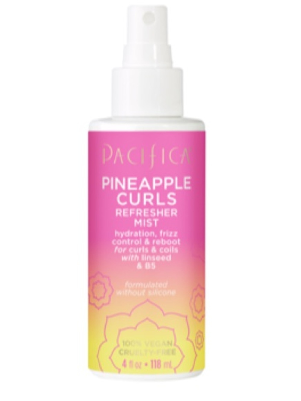 Pacifica Pineapple Curls frizz control curl reboot mist  Refresher Mist 4fl oz